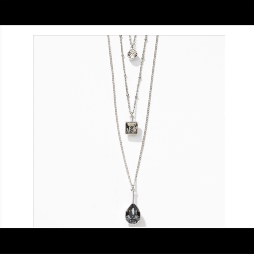 Swarovski touch stone crystal - tri me necklace
